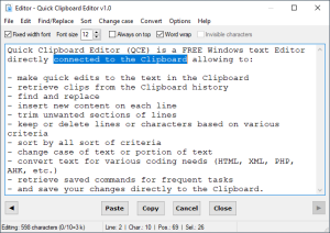 Quick Clipboard Editor Download